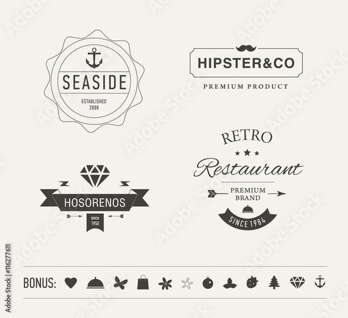 Retro Vintage Insignia or Logotype.