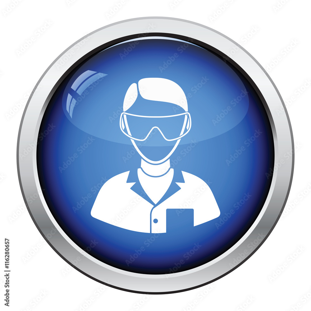 Icon of chemist in eyewear Icon of chemist in eyewear