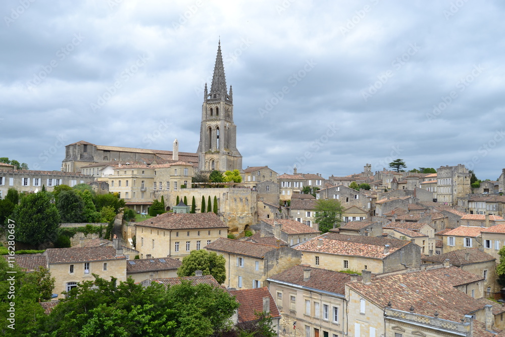 View of Saint Emilion village, Bordeaux region, France