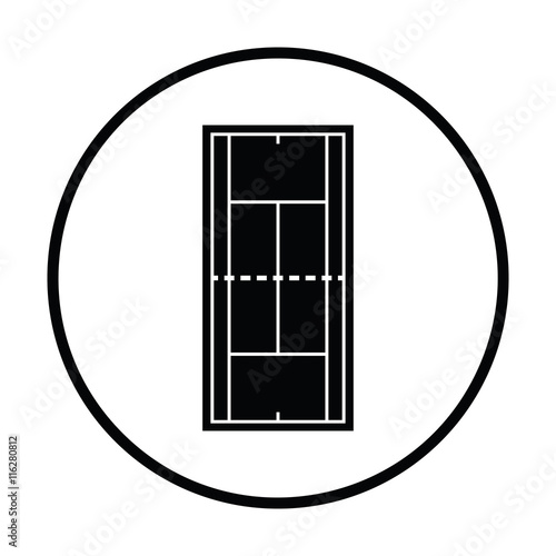 Tennis field mark icon