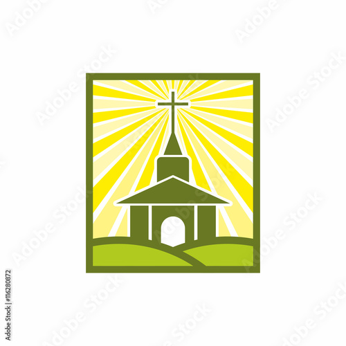 Church logo. Christian symbols.