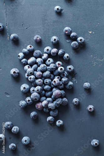 Blueberries background.Ripe and juicy fresh picked bilberries close up
