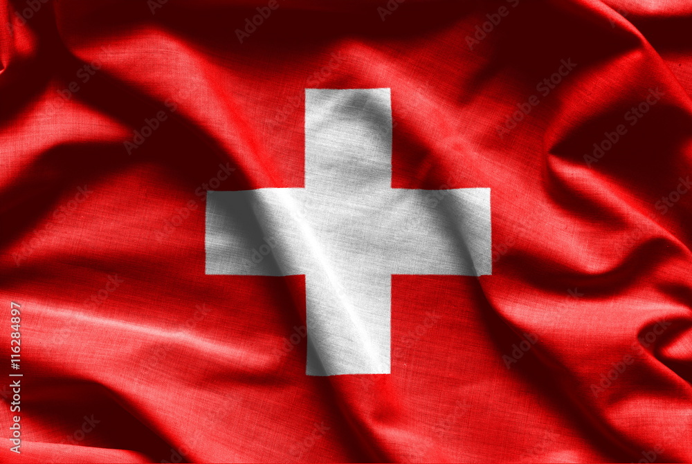 Swiss waving flag Swiss waving flag
