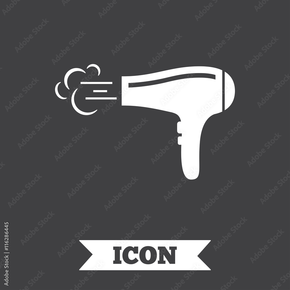 Hairdryer sign icon. Hair drying symbol.