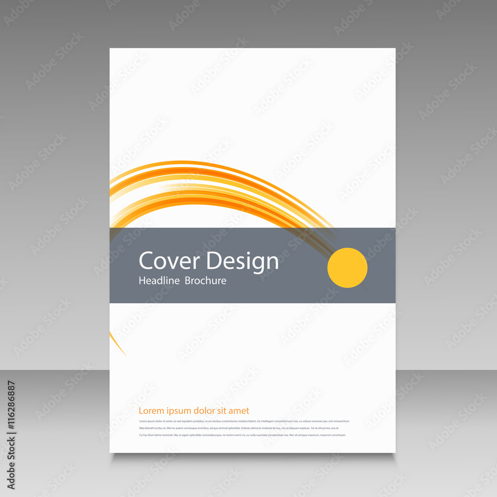 Fototapeta premium Brochure template cover color line design