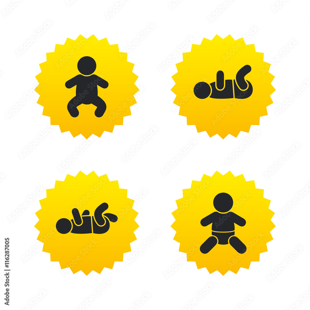 Newborn icons. Baby infants symbols. Newborn icons. Baby infants symbols.