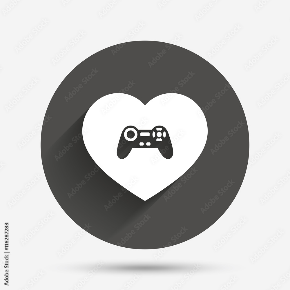 Joystick sign icon. Like Video game symbol. Joystick sign icon. Like Video game symbol.