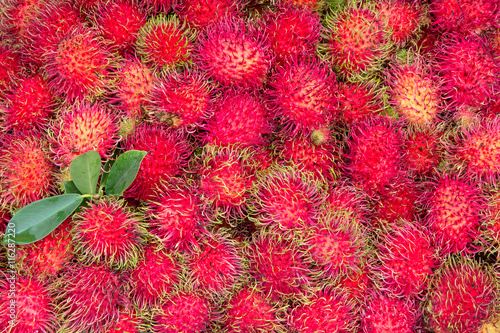 rambutan fruit background.