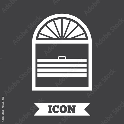Louvers plisse sign icon. Window blinds jalousie.