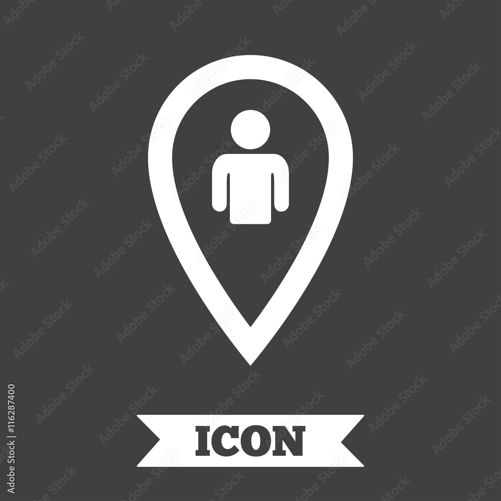 Map pointer user sign icon. Marker symbol. Map pointer user sign icon. Marker symbol.