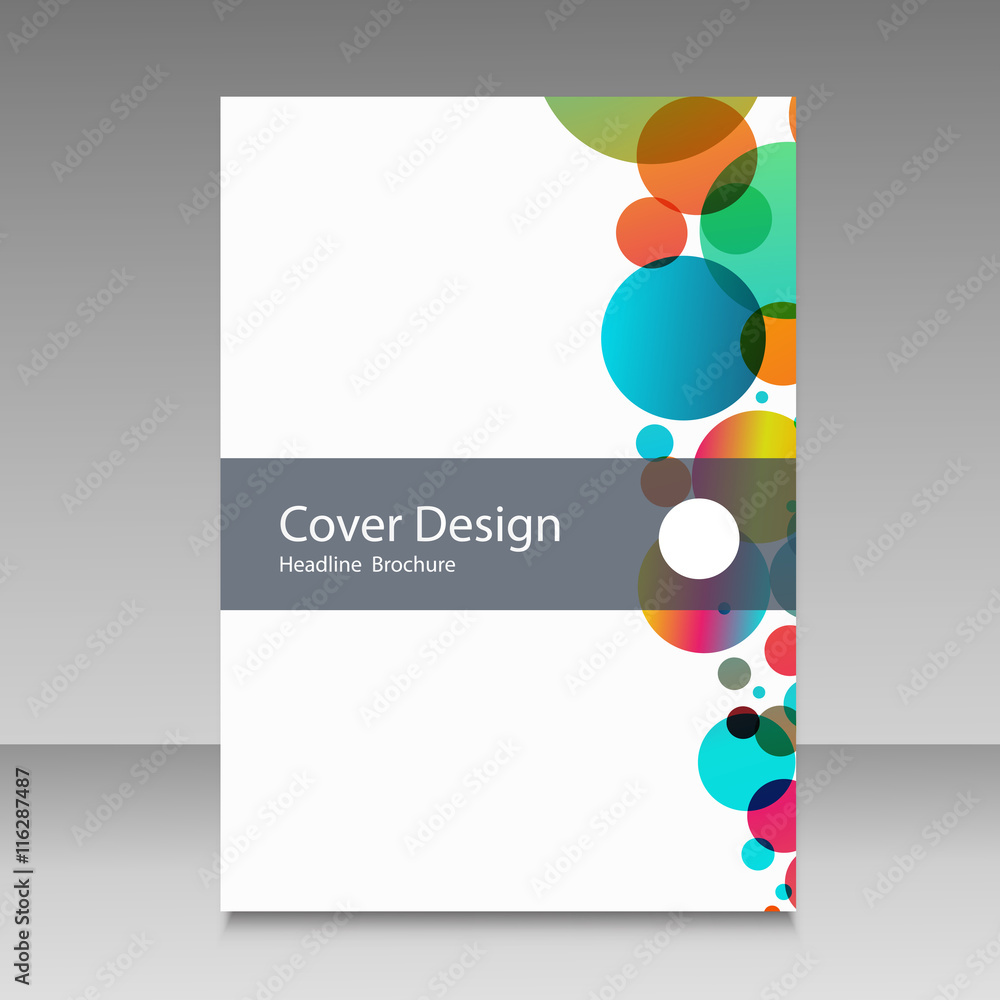 Abstract color circles. Cover design template Abstract color circles. Cover design template