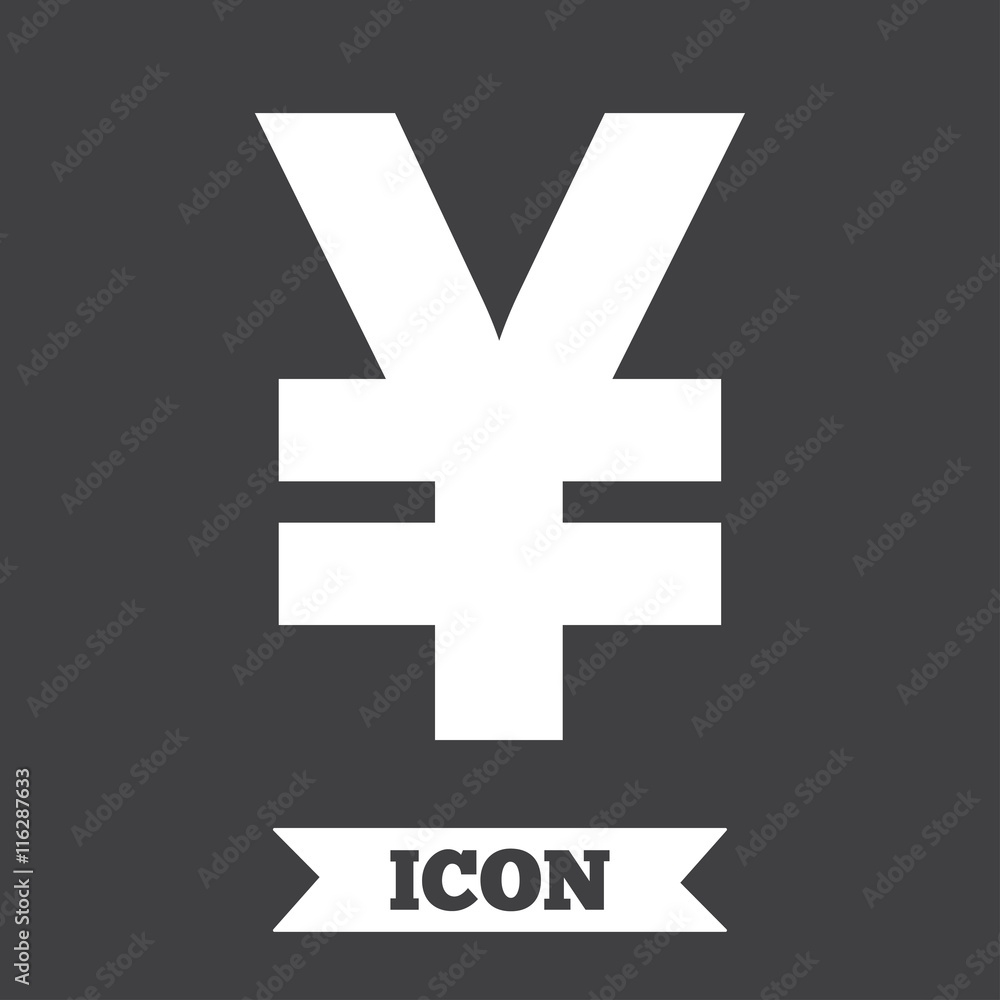 Obraz premium Yen sign icon. JPY currency symbol.