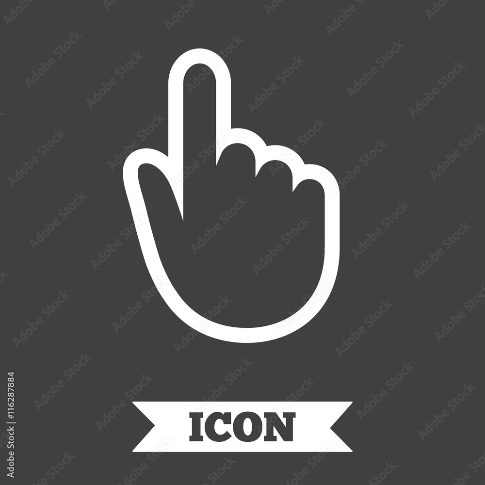 Obraz premium Hand cursor sign icon. Hand pointer symbol.