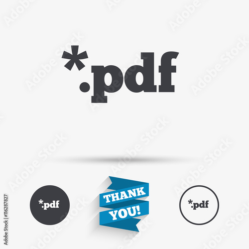 PDF file document icon. Download pdf button.