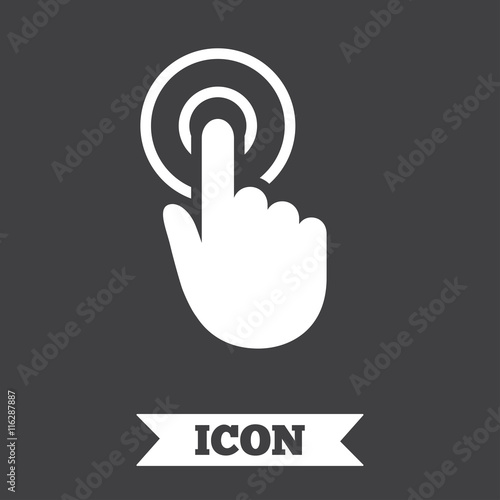 Hand cursor sign icon. Hand pointer symbol.