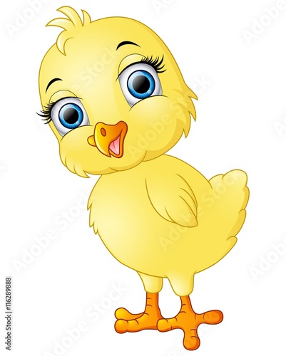 Slika na platnu Happy chicks cartoon