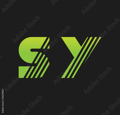 sy initial green with strip