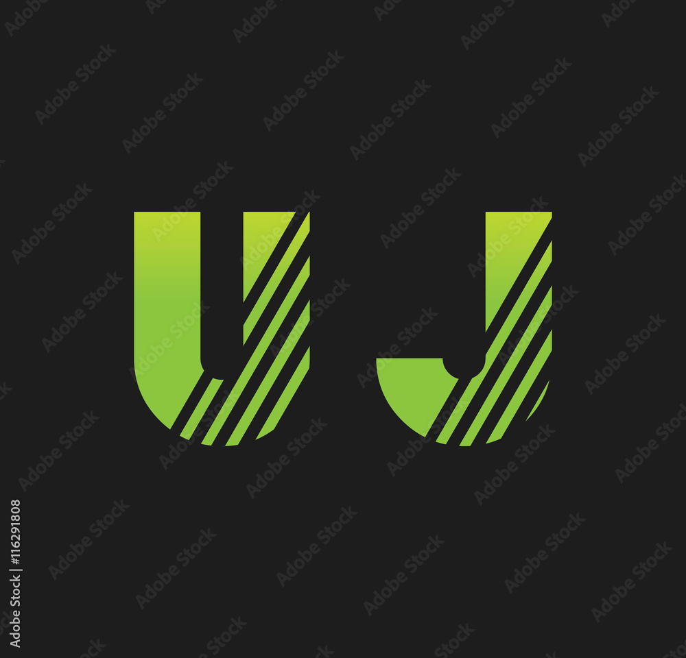 uj initial green with strip uj initial green with strip