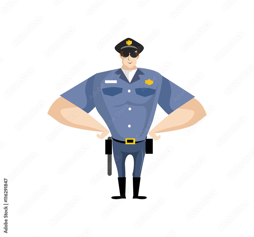 Police man vector illustration