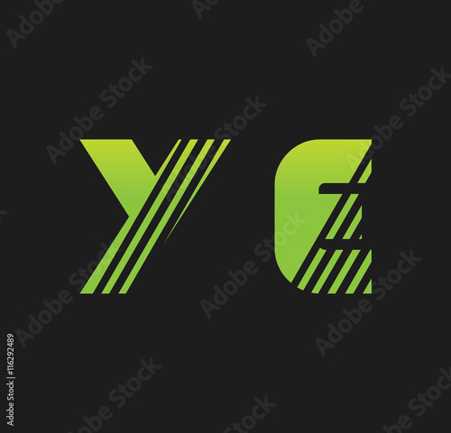 ye initial green with strip
