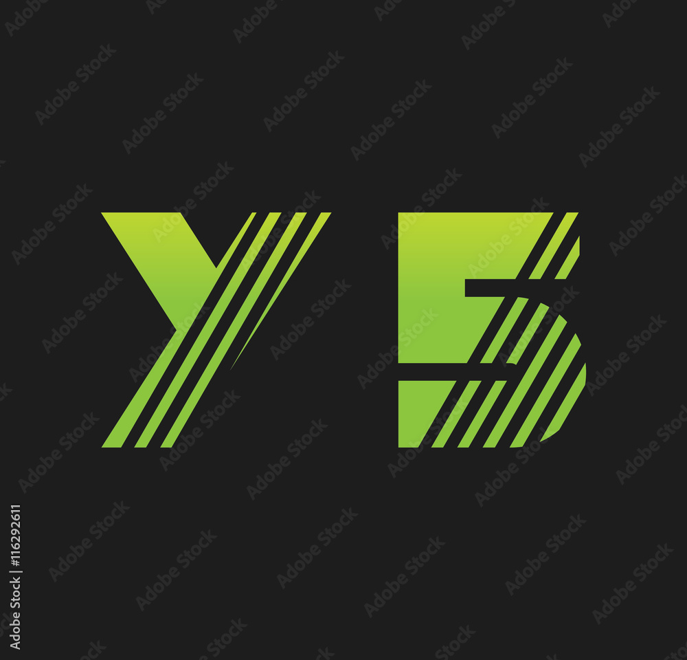 y5 initial green with strip y5 initial green with strip