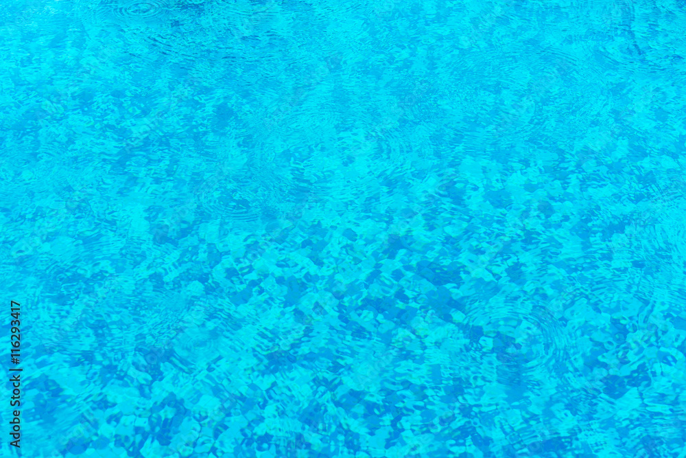 Water Background, Ripple Surface With Rain Drops, Swimming pool