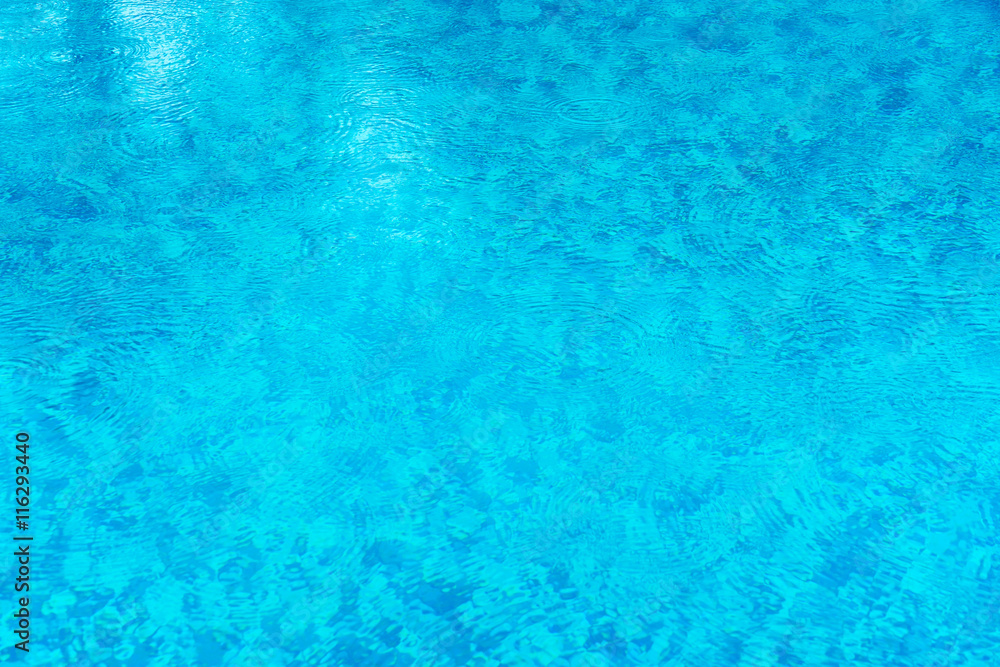 Water Background, Ripple Surface With Rain Drops, Swimming pool