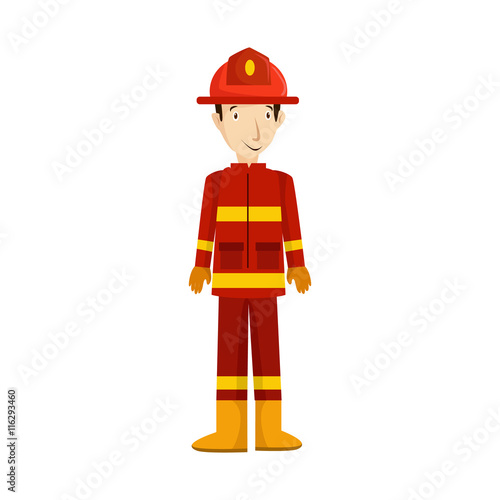 Firefighter Vector Illustration