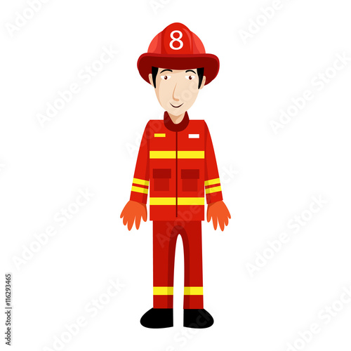Firefighter Vector Illustration
