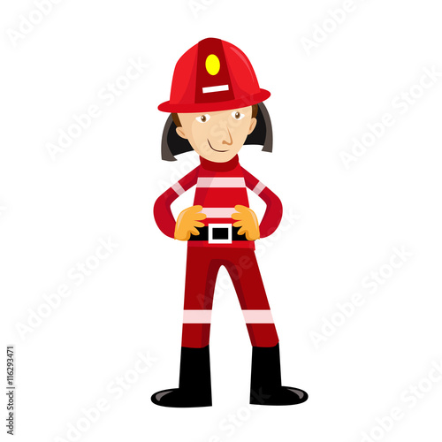 Firefighter Vector Illustration