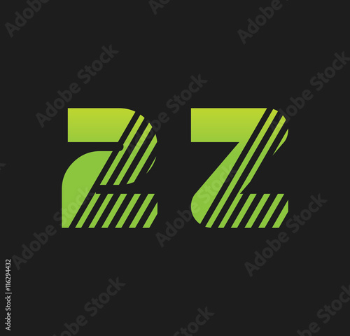 2z initial green with strip