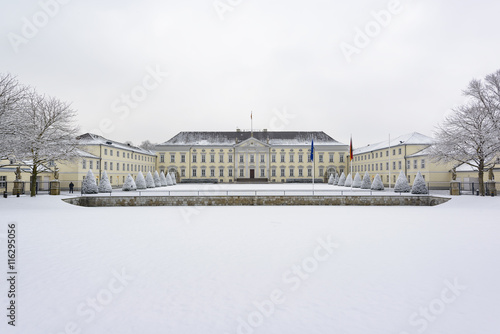 Bellevue Palace (Schloss Bellevue) in Winter, Berlin, Germany, Europe, Bellevue Palace is the official residence of the President of Germany