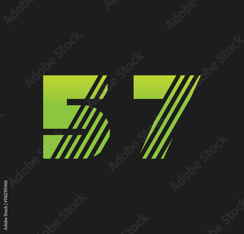 57 initial green with strip