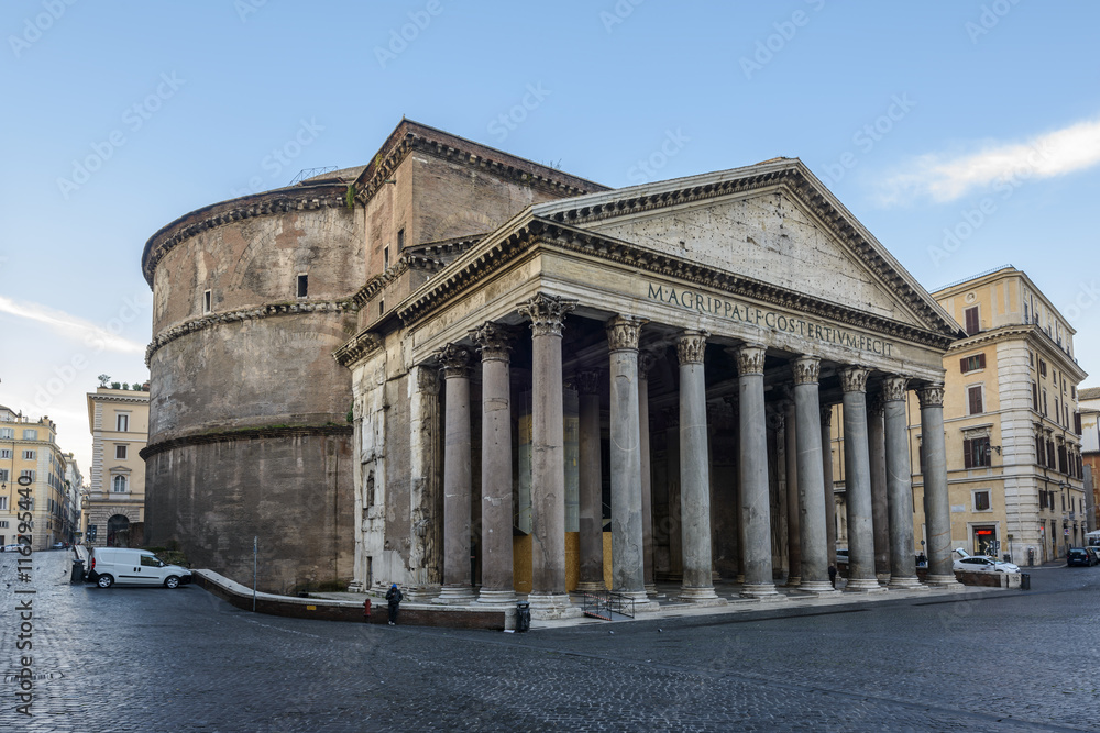 famous Pantheon in Rome, Italy, Europe
