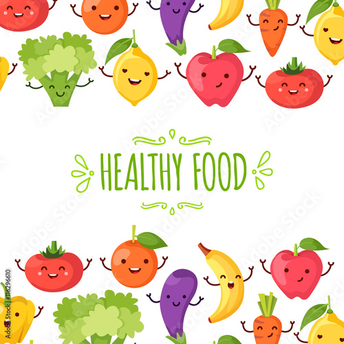 Healty food cartoon representing