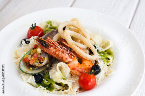 Seafood Italian Cuisine Pasta Marine Mediterranean Japanese Chinese Asian Cuisine Concept