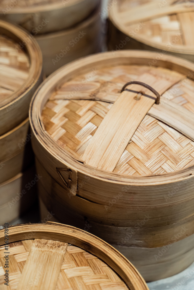 Obraz premium bamboo pots