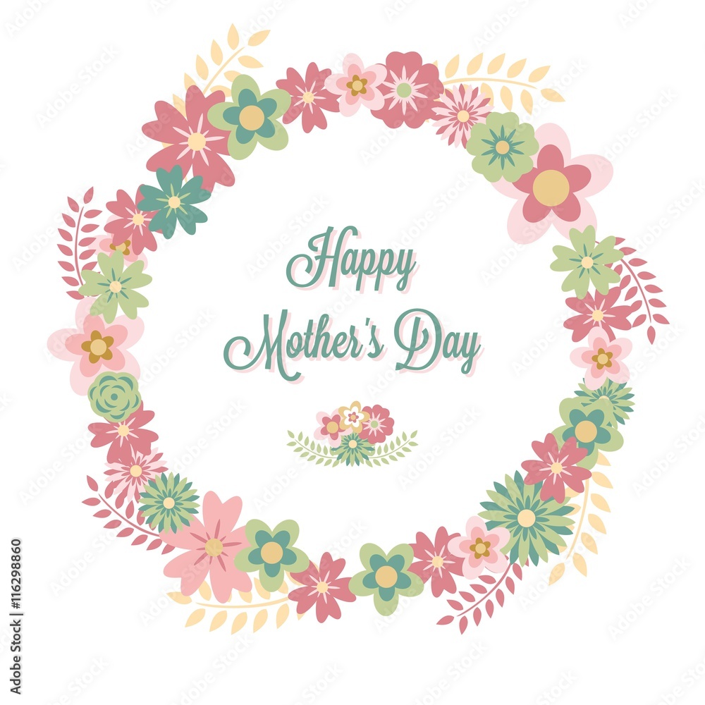 Happy mother's day floral card