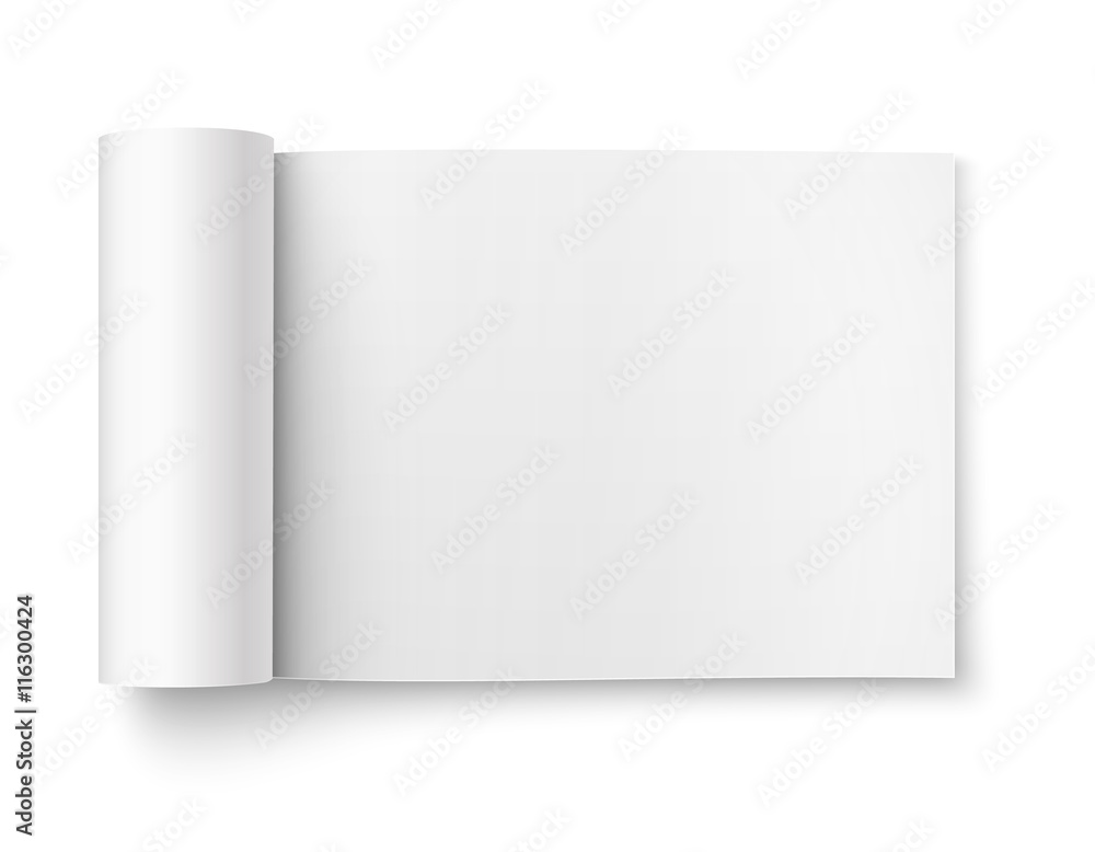 Blank open magazine template, wide format. Blank open magazine template, wide format.