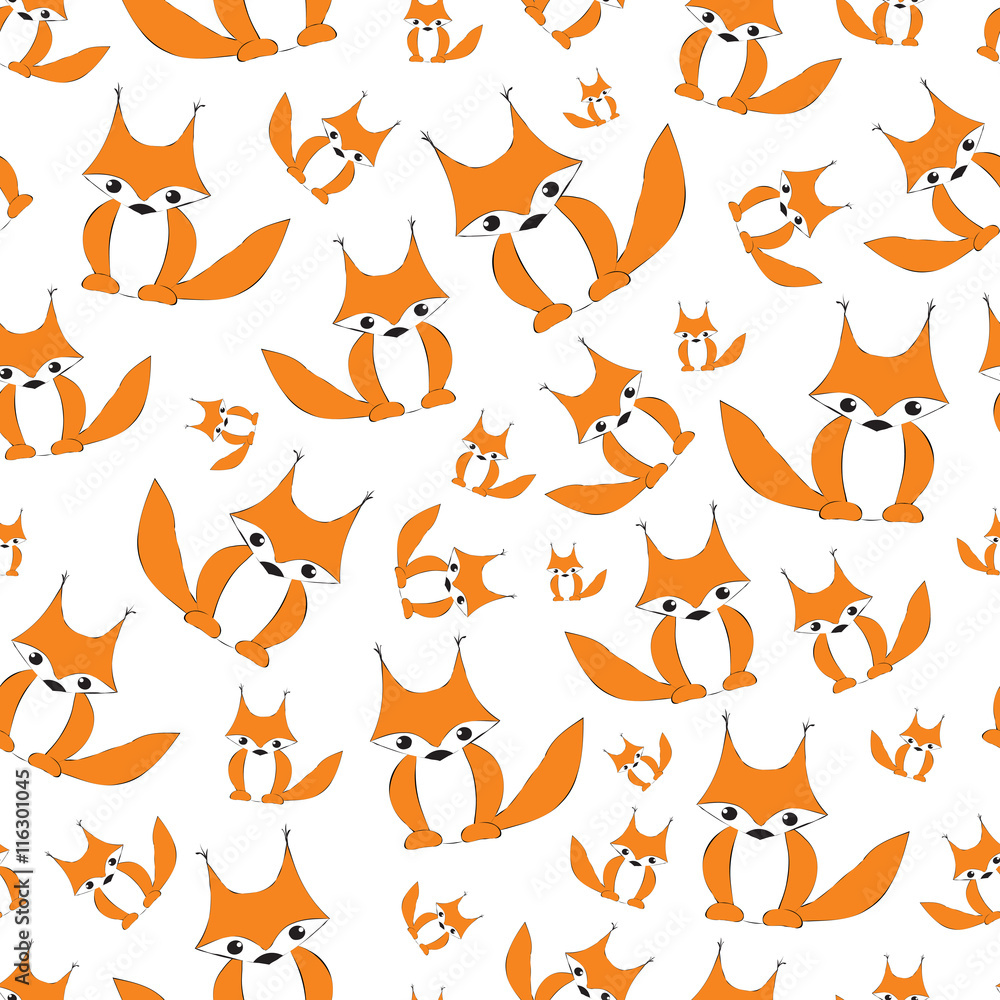 Background simple cute cartoon abstract stylized animal squirrel for children