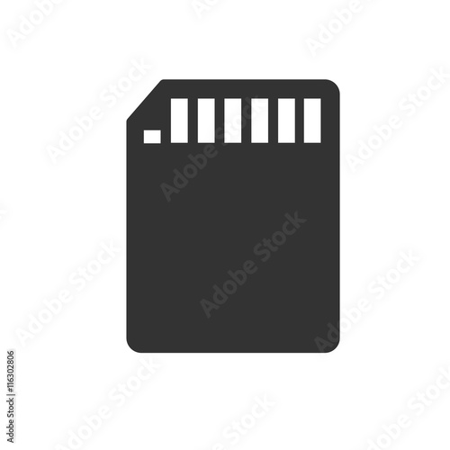 Memory card icon. SD Memory Card. Flash drive icon. Vector illustration.