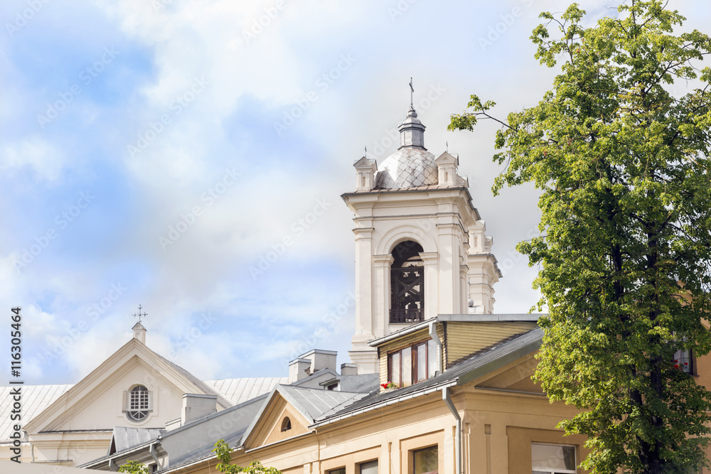 Carmelite Church bell tower in Kaunas