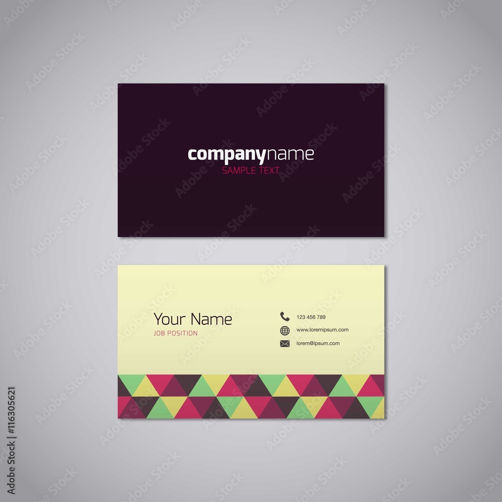 Fototapeta premium Polygonal business card