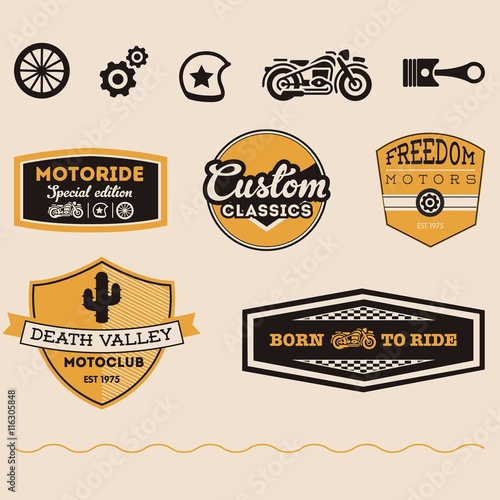 Motorcycle badges