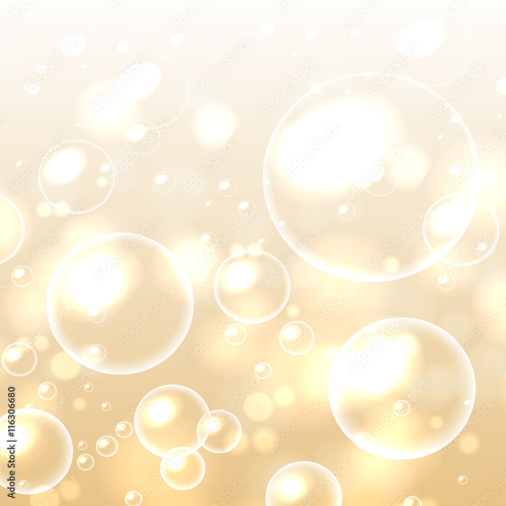 Bubbles in water. Circle and liquid, light design, clear soapy shiny, vector illustration. Bubbles in water. Circle and liquid, light design, clear soapy shiny, vector illustration.