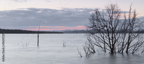 Lake Wivenhoe in Queensland during the day. Apart of Wivenhoe Dam. photo