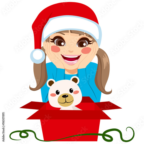 Cute little happy girl surp...