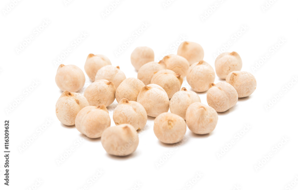 White chickpeas isolated White chickpeas isolated