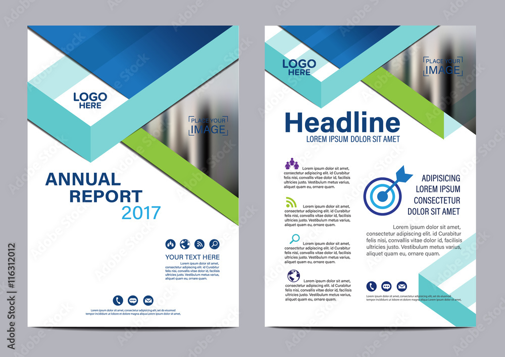 Blue Brochure Layout design template. Annual Report Flyer Leaflet cover Presentation Modern background. illustration vector in A4 size Blue Brochure Layout design template. Annual Report Flyer Leaflet cover Presentation Modern background. illustration vector in A4 size