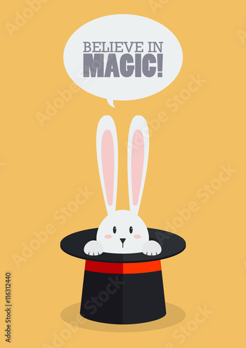 Magic top hat with rabbit